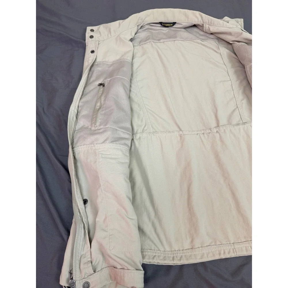Columbia Titanium Omni Dry Mens 2X Utility Vest Tan Beige Fishing Hiking Cargo